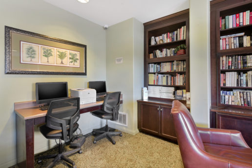 office room with computers